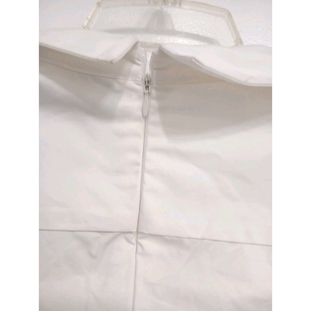 White Ruched Mini Dress - Picture 8 of 12